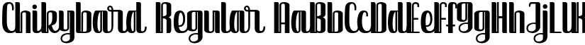 Chikybard Regular font