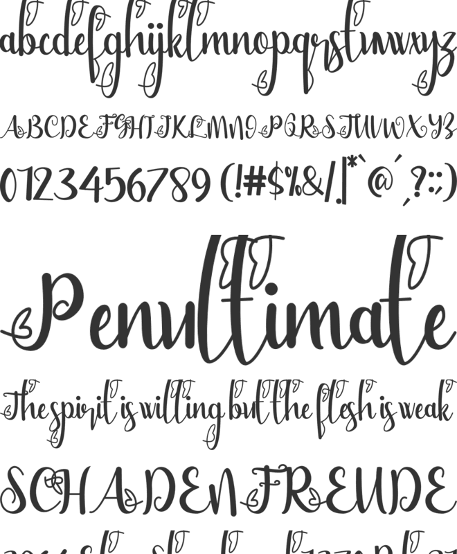 Bellami font preview