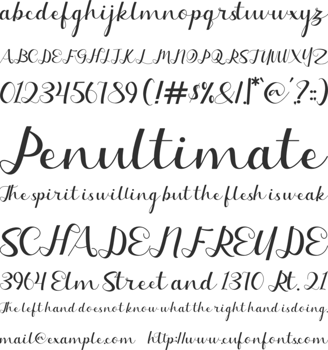 Laquitta font preview
