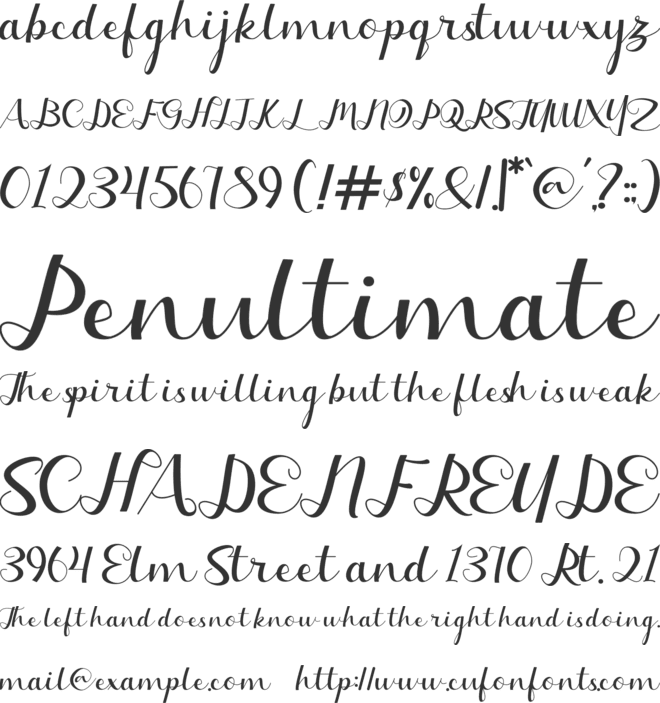 Laquitta font preview
