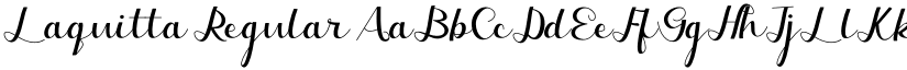Laquitta Regular font
