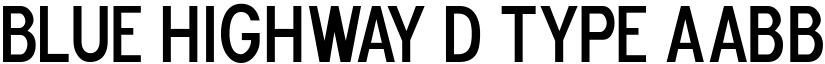 Blue Highway D Type font