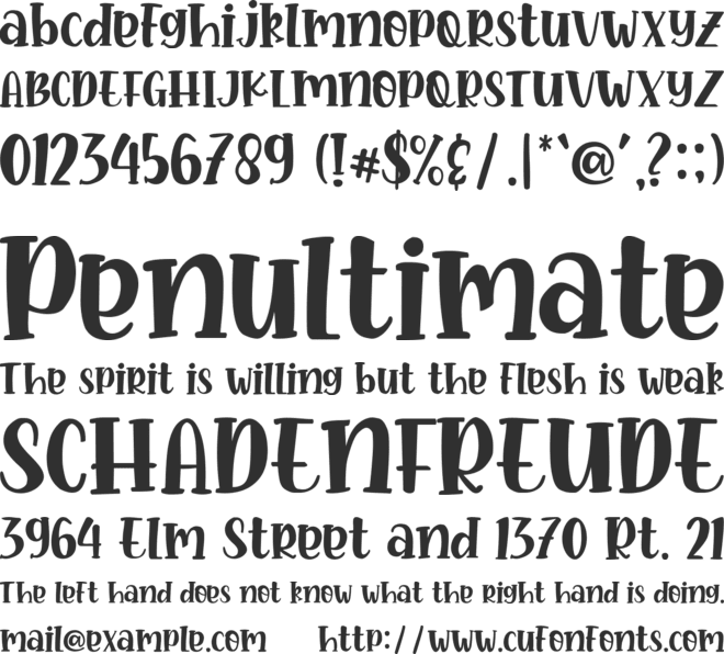 FreshPineapple font preview