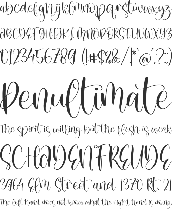 Beautiful Lativa font preview