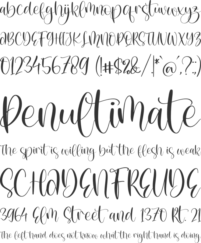 Beautiful Lativa font preview