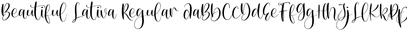 Beautiful Lativa Regular font