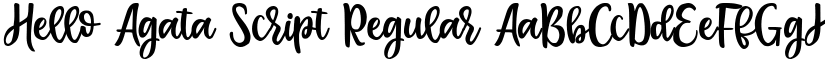 Hello Agata Script Regular font