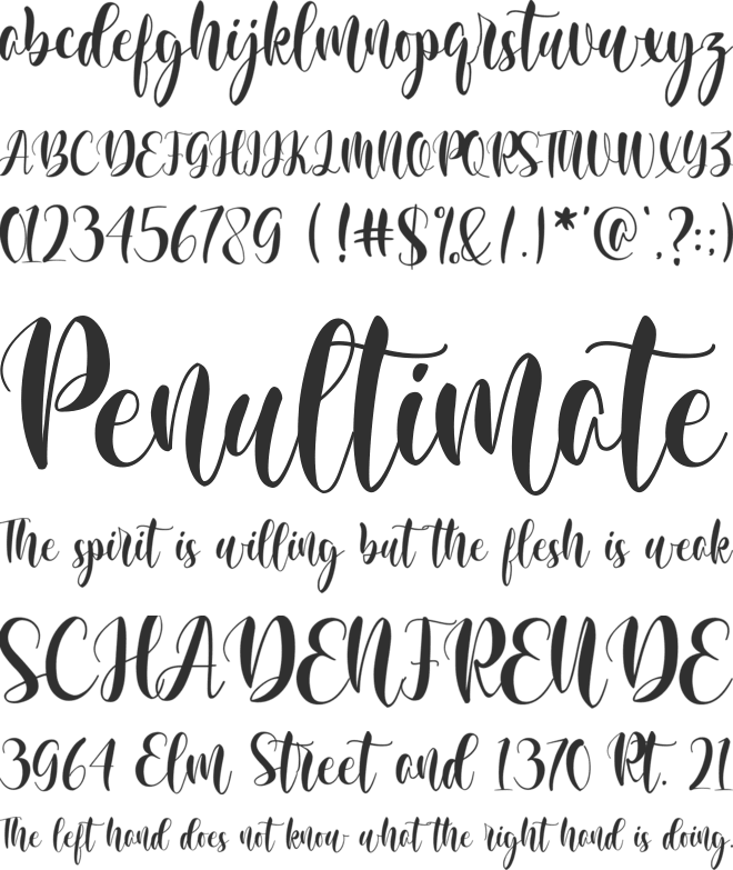 Hello Molarine FOR PERSONAL USE font preview