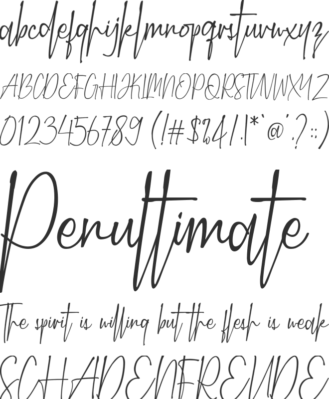 Marwah Signature font preview