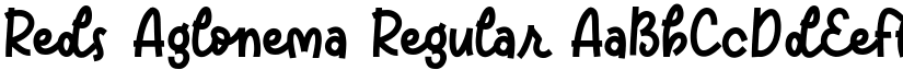 Reds Aglonema Regular font