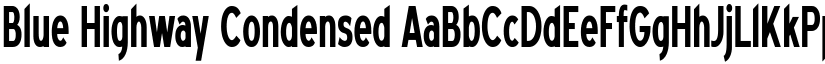 Blue Highway Condensed font