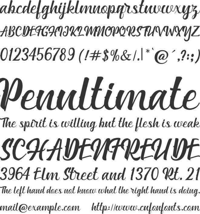 Rumaisha font preview