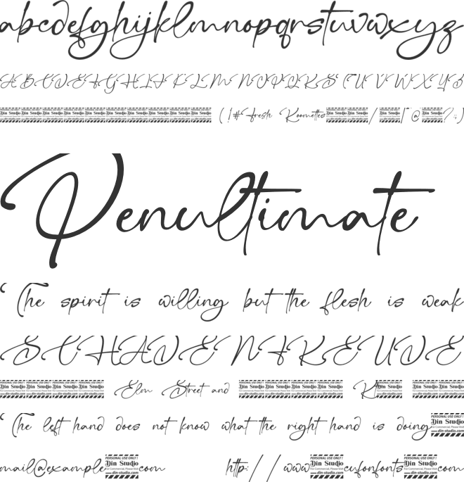 Fresh Roomettes personal use font preview