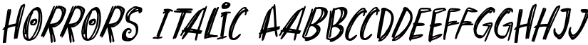 Horrors Italic font