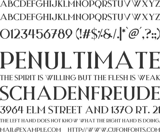 Night Zone font preview