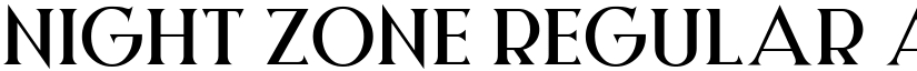 Night Zone Regular font