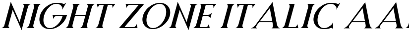 Night Zone Italic font