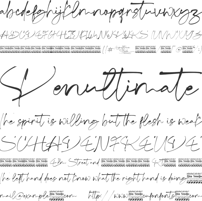 Equestrian Style personal use font preview