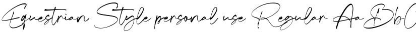 Equestrian Style personal use Regular font
