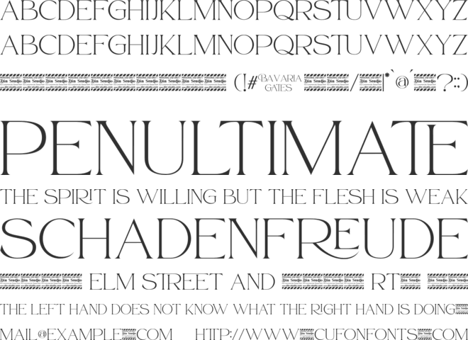 Bavaria Gates personal use font preview