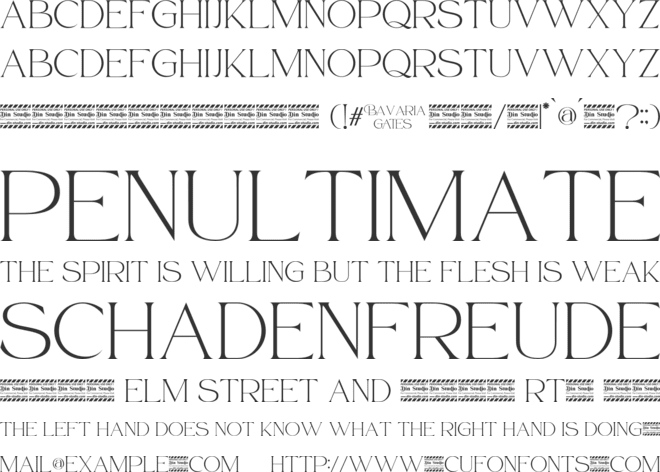 Bavaria Gates personal use font preview
