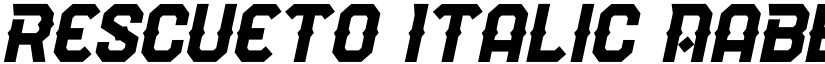 Rescueto Italic font