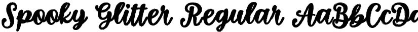 Spooky Glitter Regular font