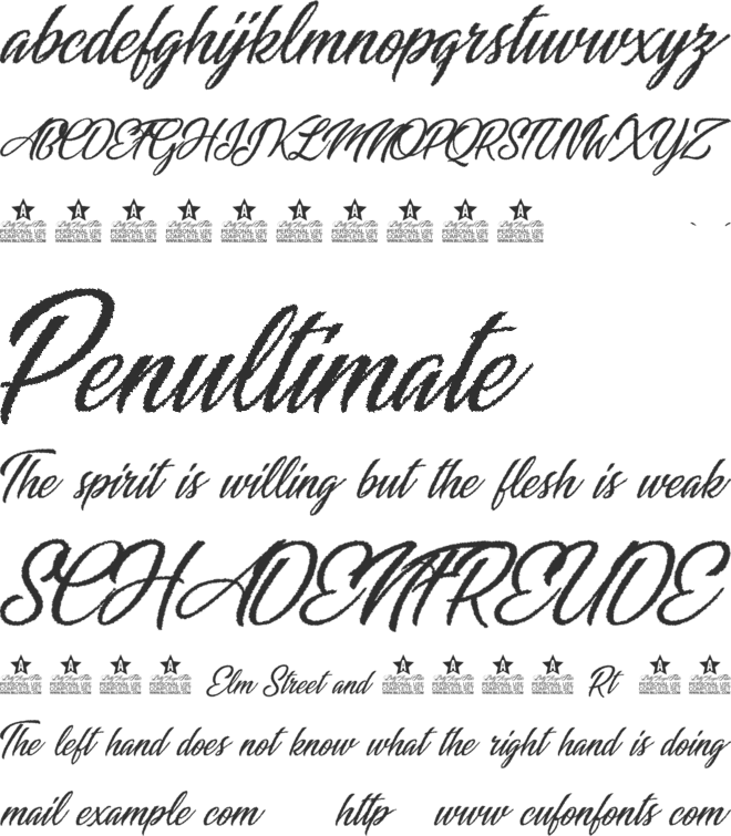 Cacilds Personal Use font preview