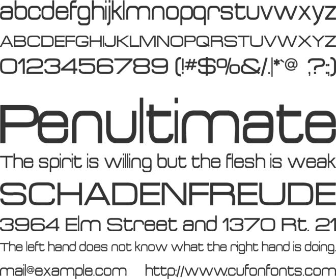 Acens font preview