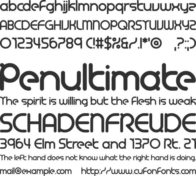 Night Trippers font preview