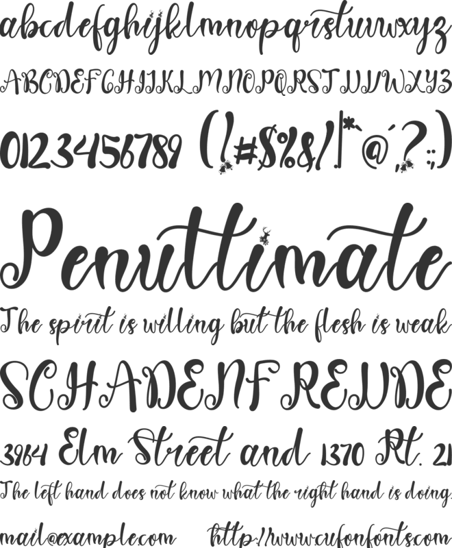 Sweet Christmas Monogram font preview