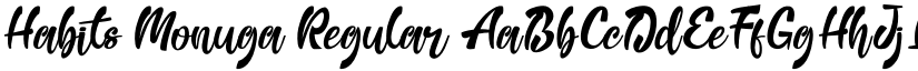 Habits Monuga Regular font