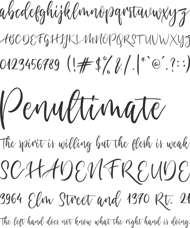 Stephanie font preview