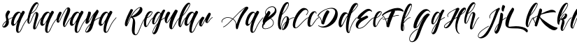 sahanaya Regular font