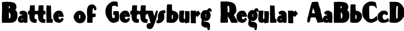 Battle of Gettysburg Regular font