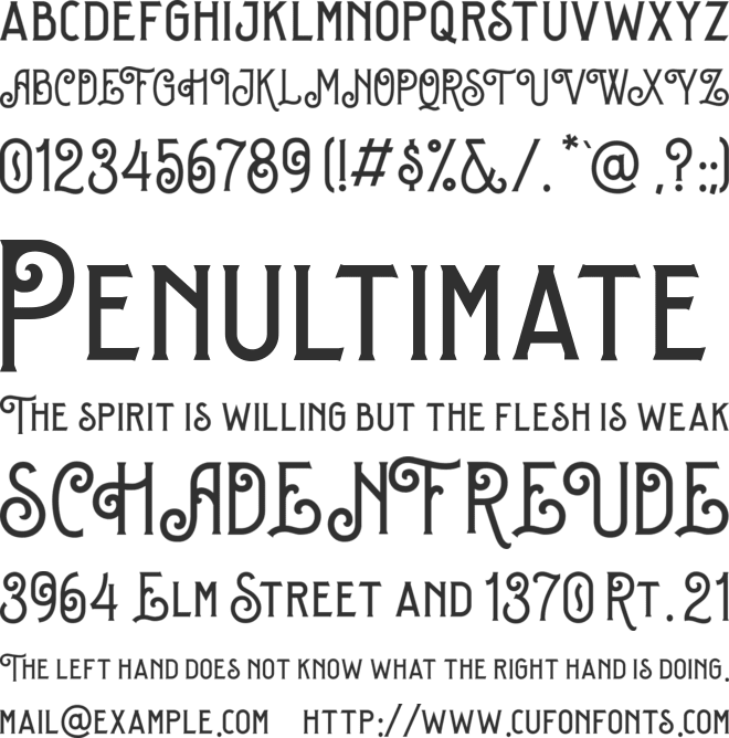 Sequents DEMO font preview
