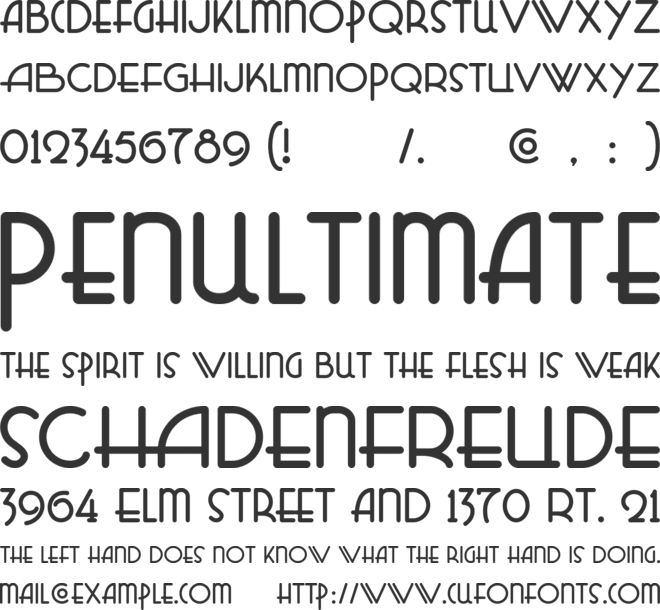Cleveland DEMO font preview