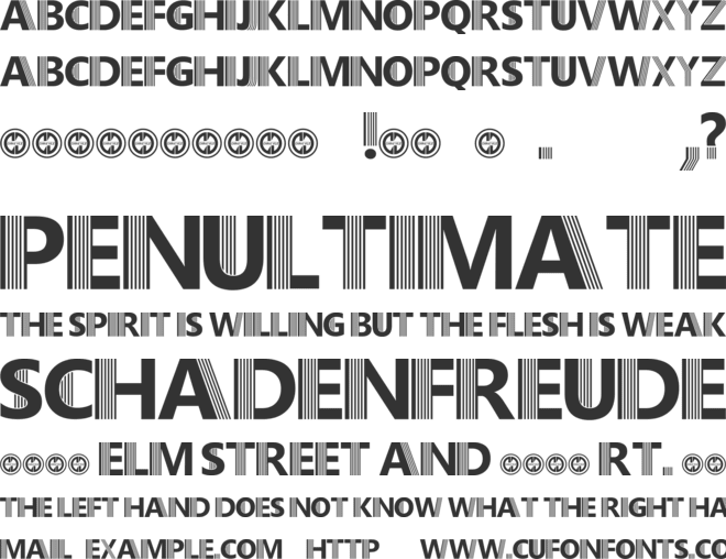 Side Effects font preview