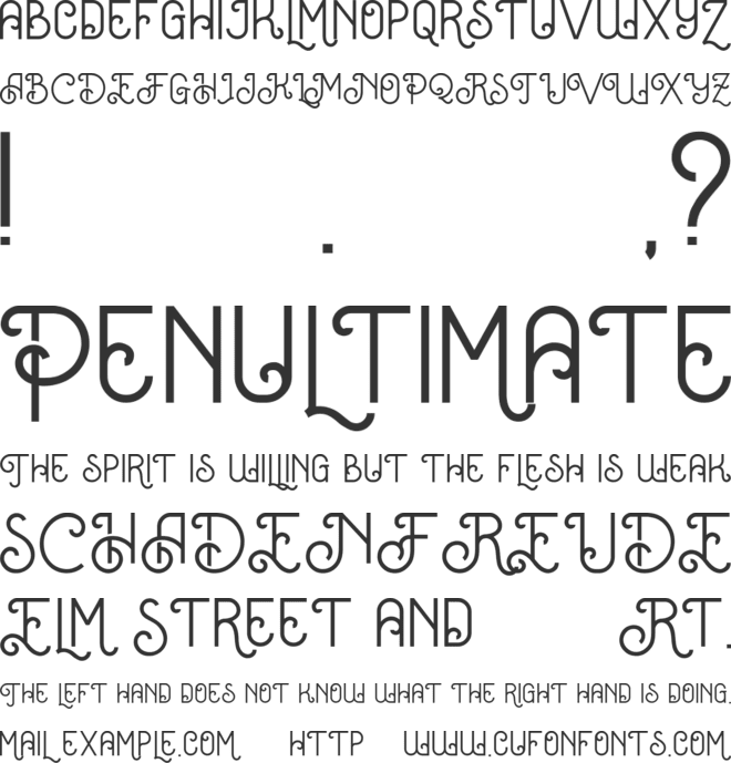 Oceania Demo font preview