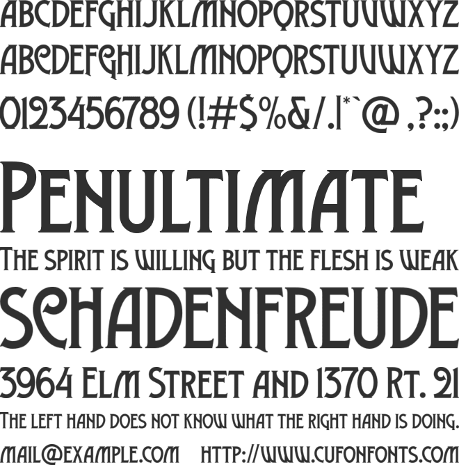 Vallely DEMO font preview