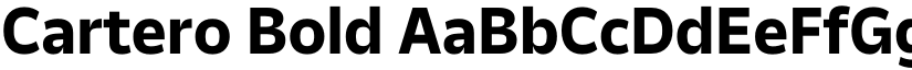 Cartero Bold font