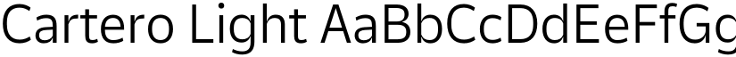 Cartero Light font
