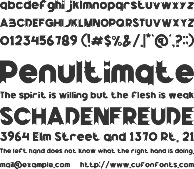 HISTERIS font preview