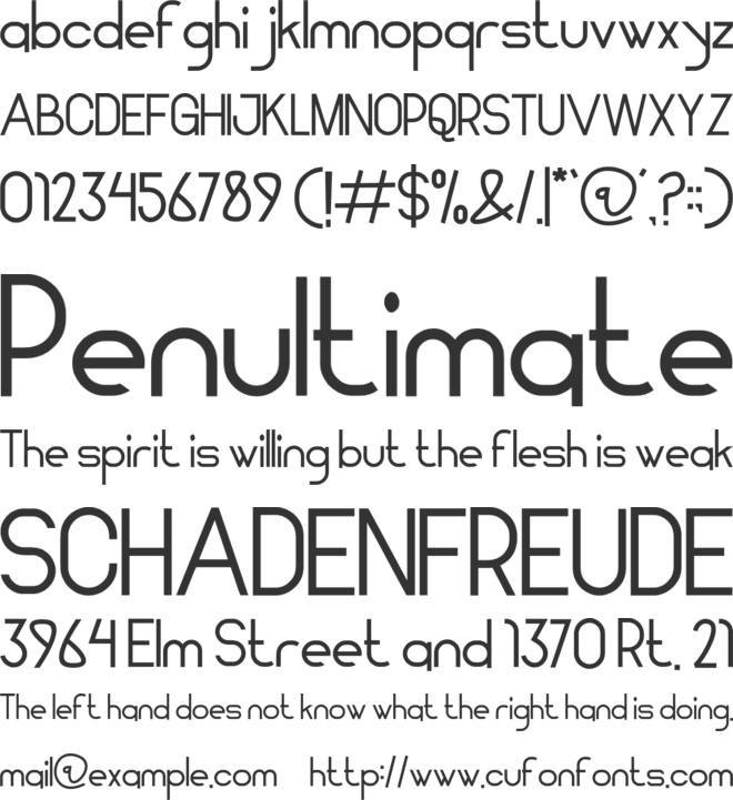 Geonomi font preview