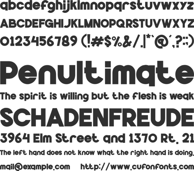 EPERFANT font preview