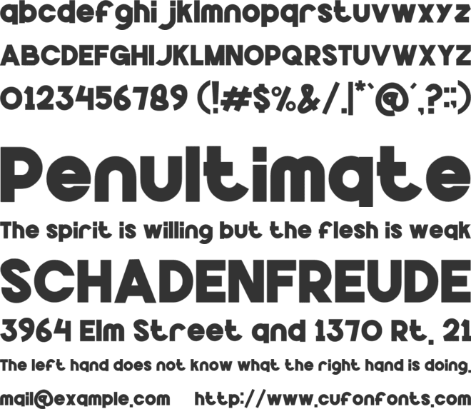 EPERFANT font preview