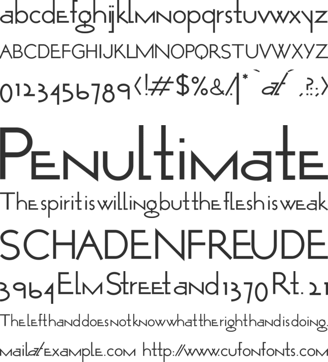 Opticon One font preview