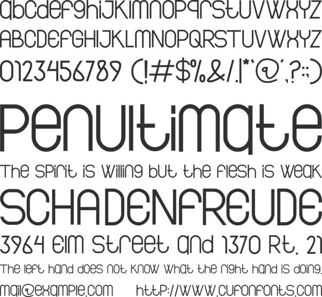 MOLEAS ANDRES font preview