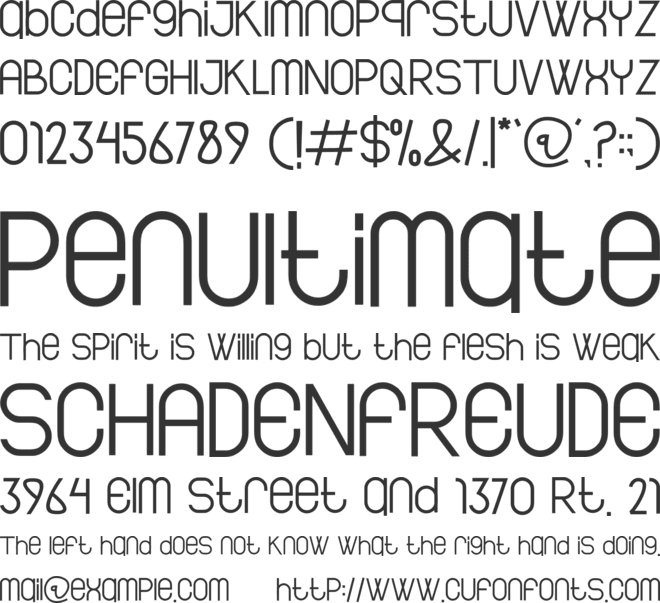 MOLEAS ANDRES font preview
