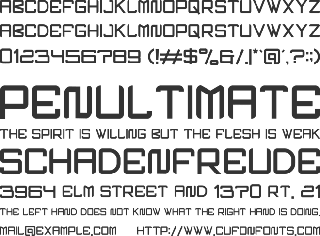 BRUCKA font preview